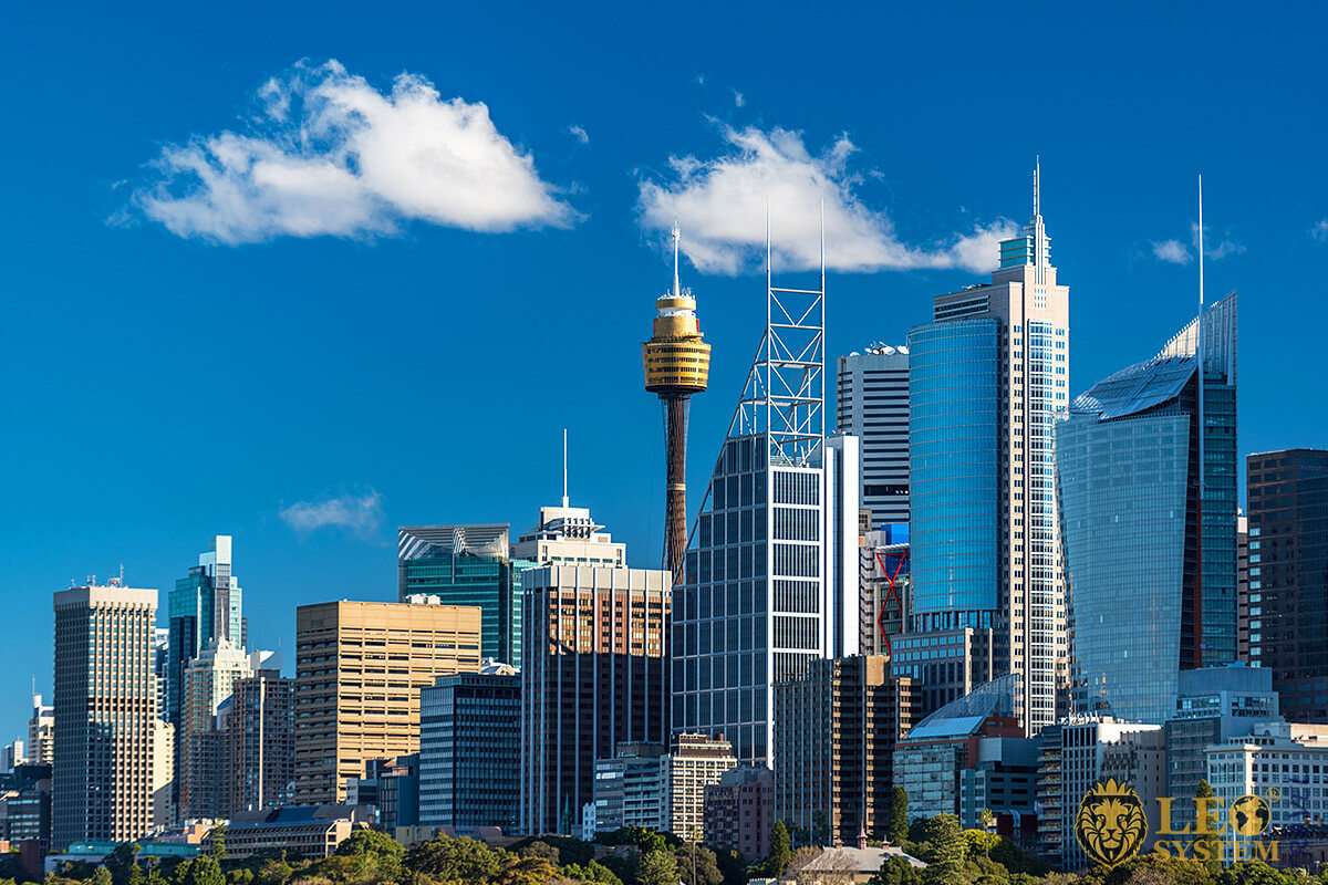 Image of panoramic view of Sydney, Australia
