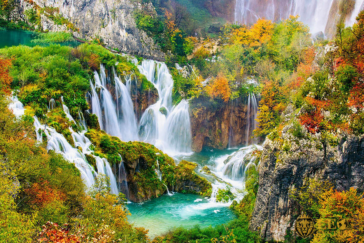 Fascinating nature and beautiful waterfall in Europe