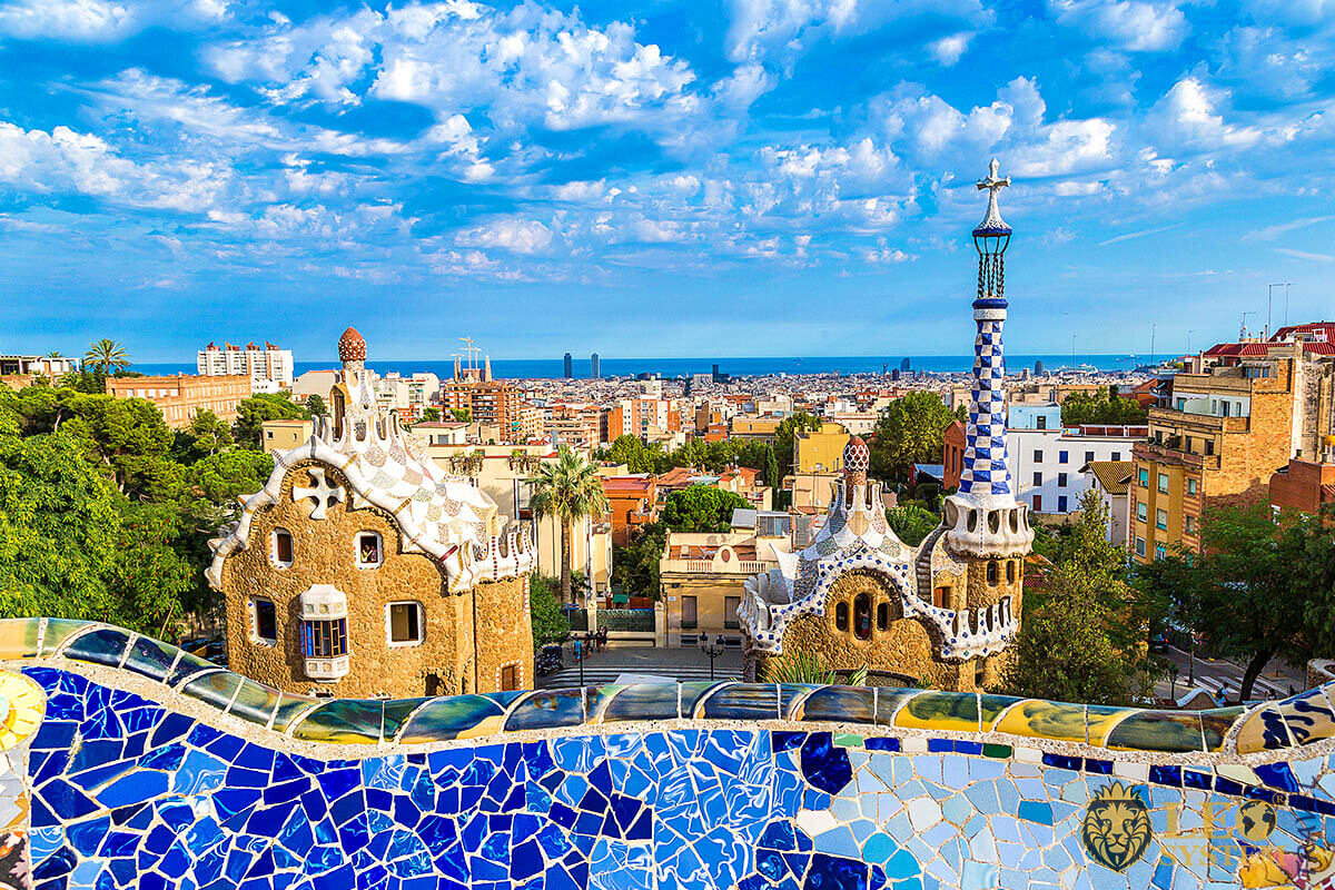 Beautiful view of Park Guell, Barcelona