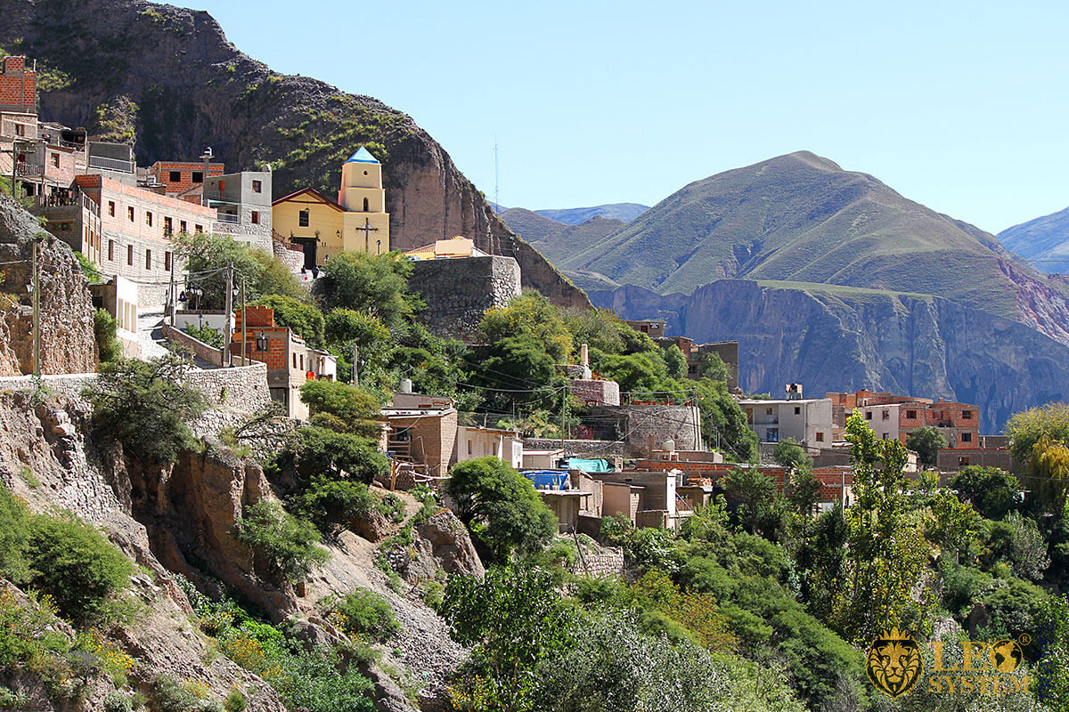 View of houses and buildings in Salta