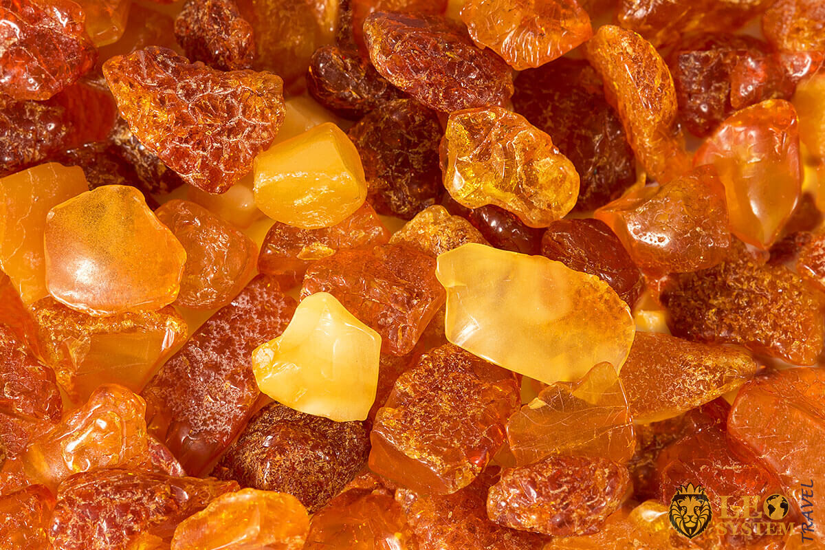Image of large amber stones