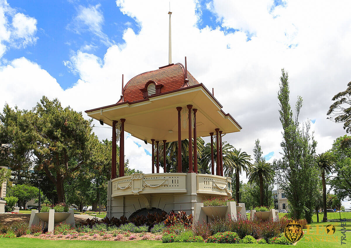 The historic bandstand in Johnstone Park in Geelong, Australia