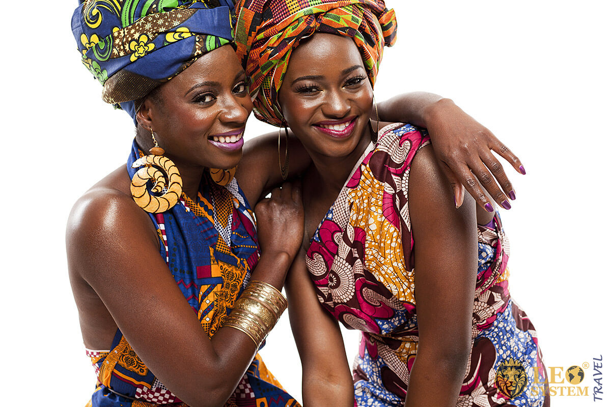 Image of two attractive African women