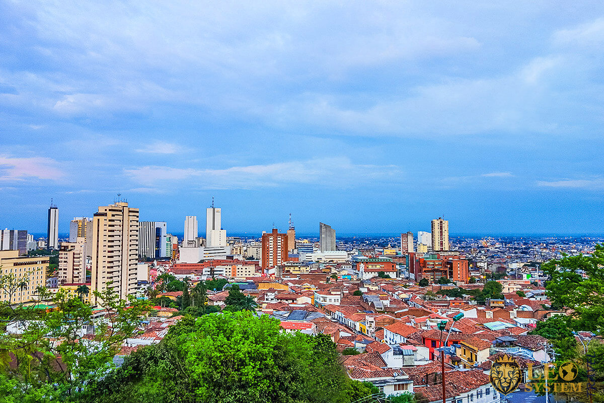 Panoramic view of the city of Cali, Colombia