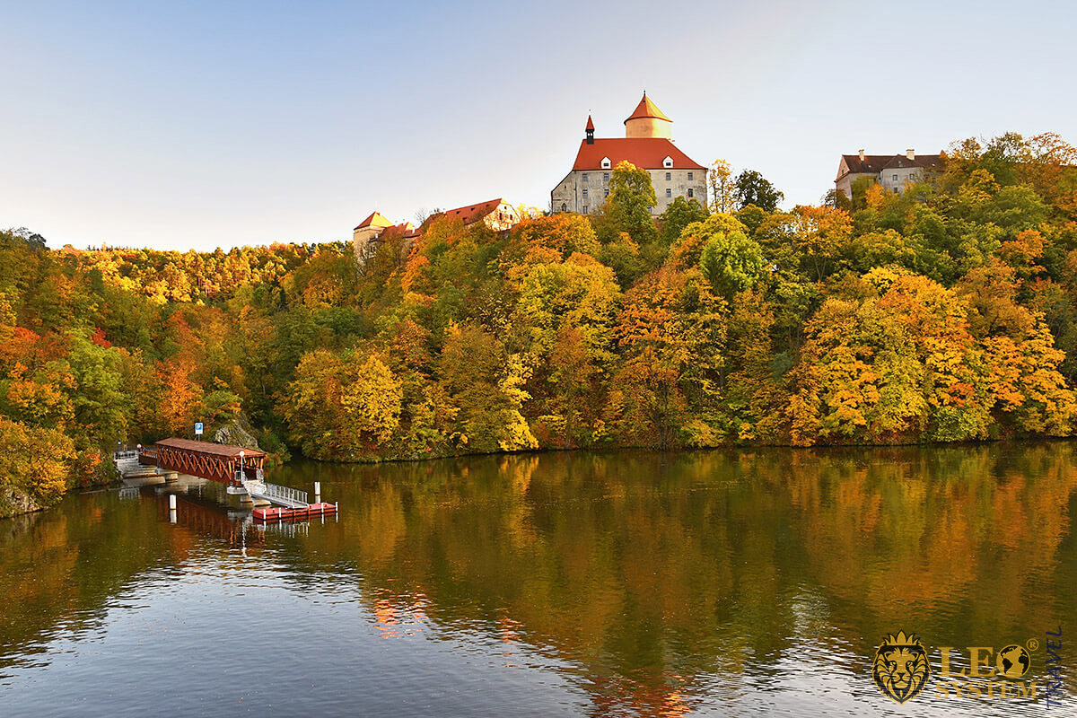 Landscape with Veveri Castle and Brno dam, Czechia
