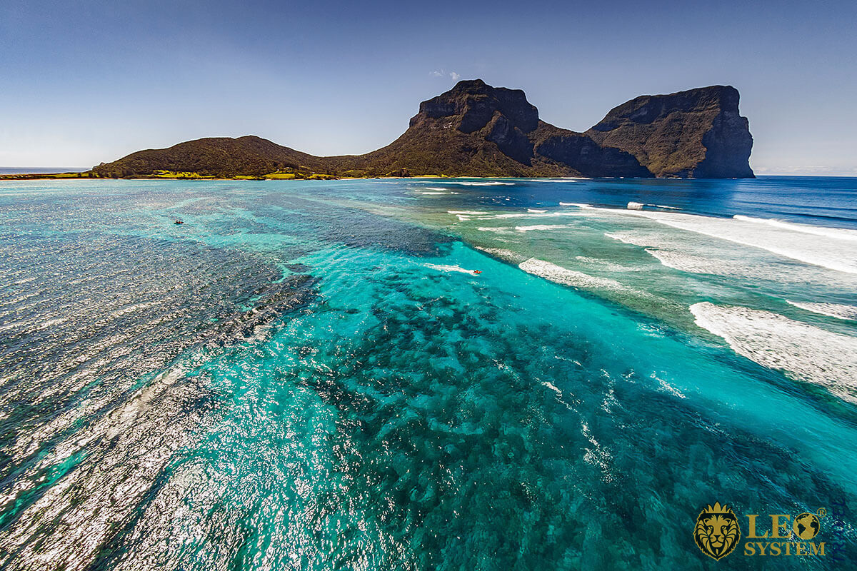 Magnificent view of the volcanic Island of Lord Howe, Australia