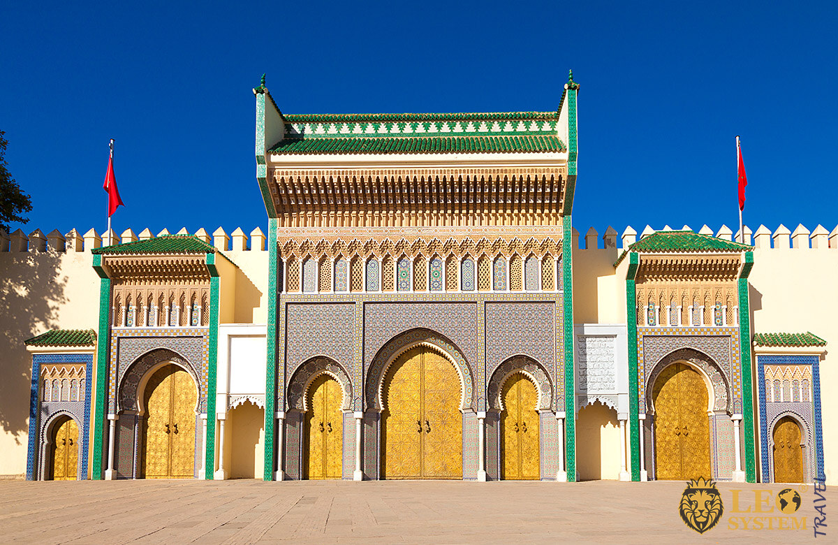 Nice view of the Royal Palace in Fes, Morocco