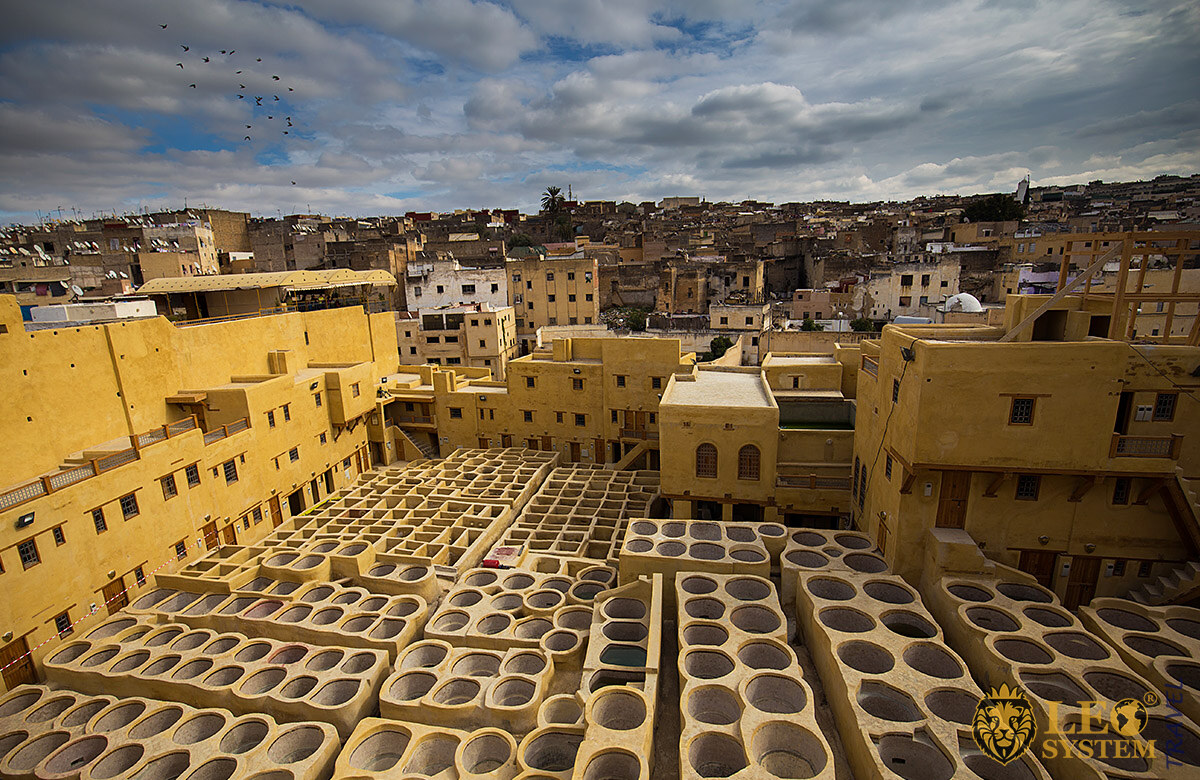View of the Chouara Tannery, city of Fes