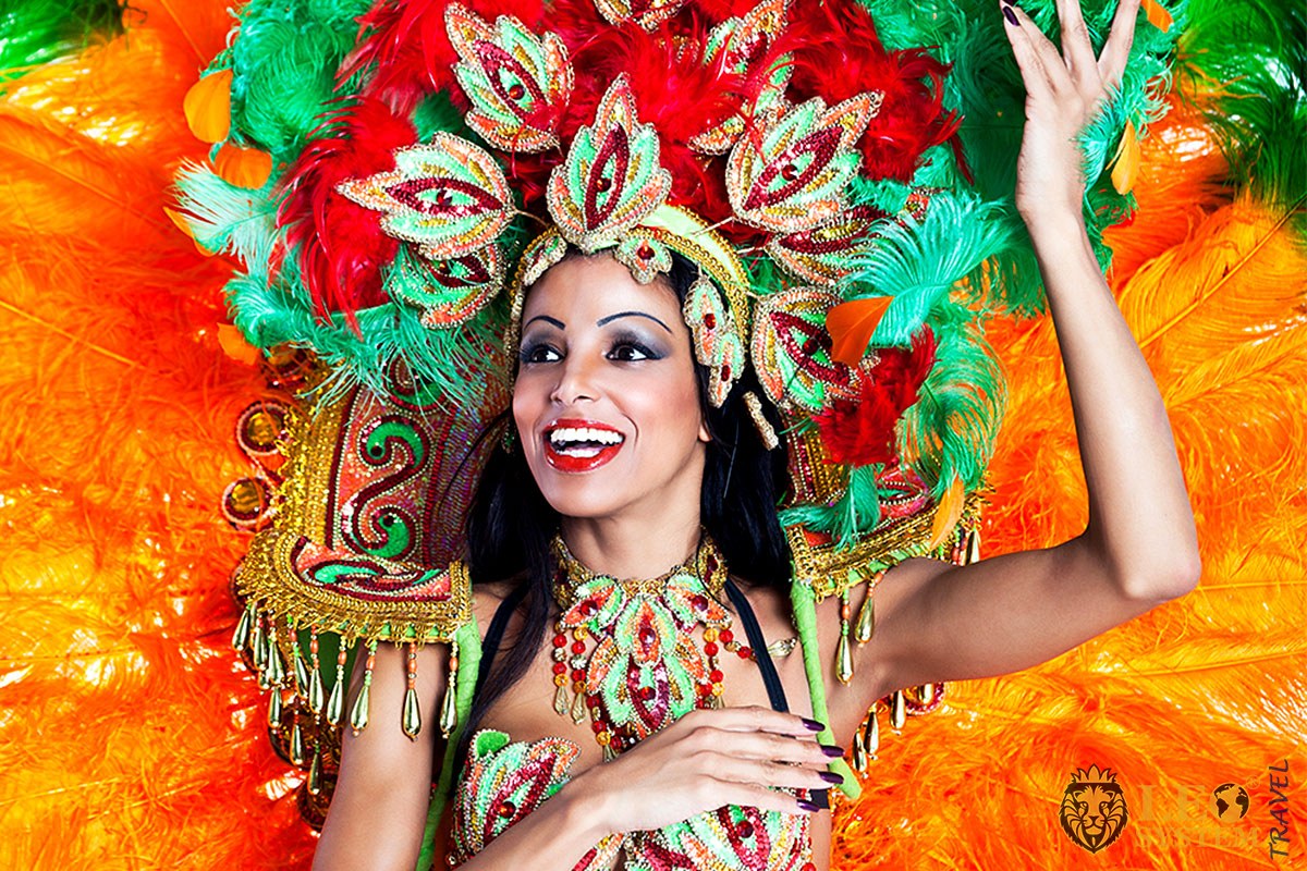 Image of a girl in a carnival dress, Rio de Janeiro, Brazil