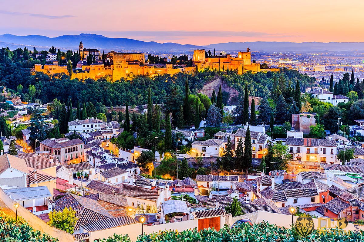 Magnificent view of the Alhambra in Granada, Spain