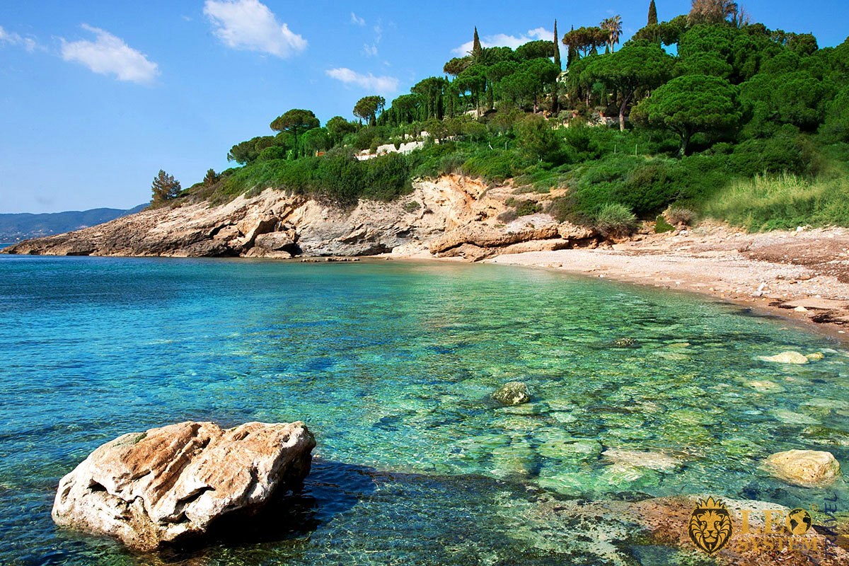 Beautiful wild beach on Elba Island in Italy