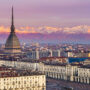 Beautiful view of the city center of Turin, Italy