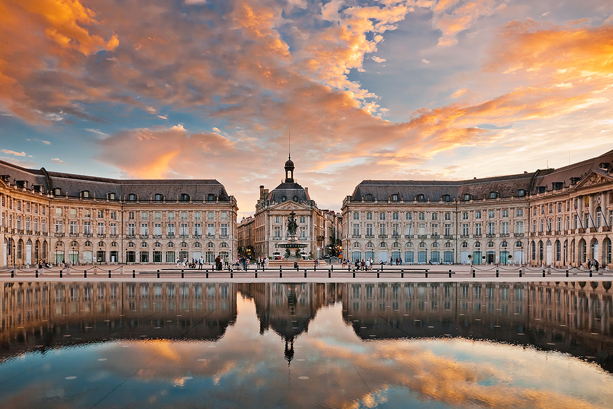 View of the Place De La Bourse, Bordeaux, France