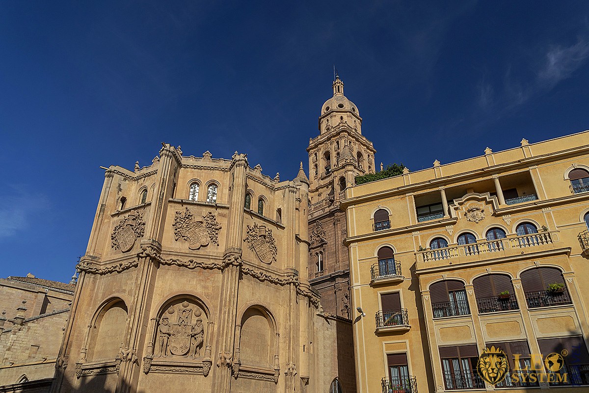 View of the historic Cathedral, Murcia, Spain