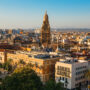Beautiful aerial view of the city of Murcia, Spain