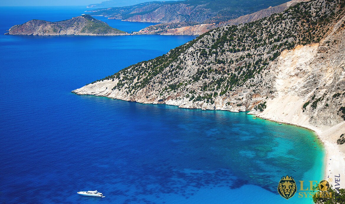 Stunning panoramic view of the Island of Kefalonia, Greece