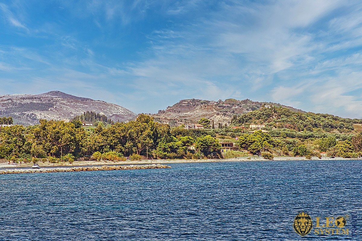 Image of mountains and sea, Kefalonia Island, Greece