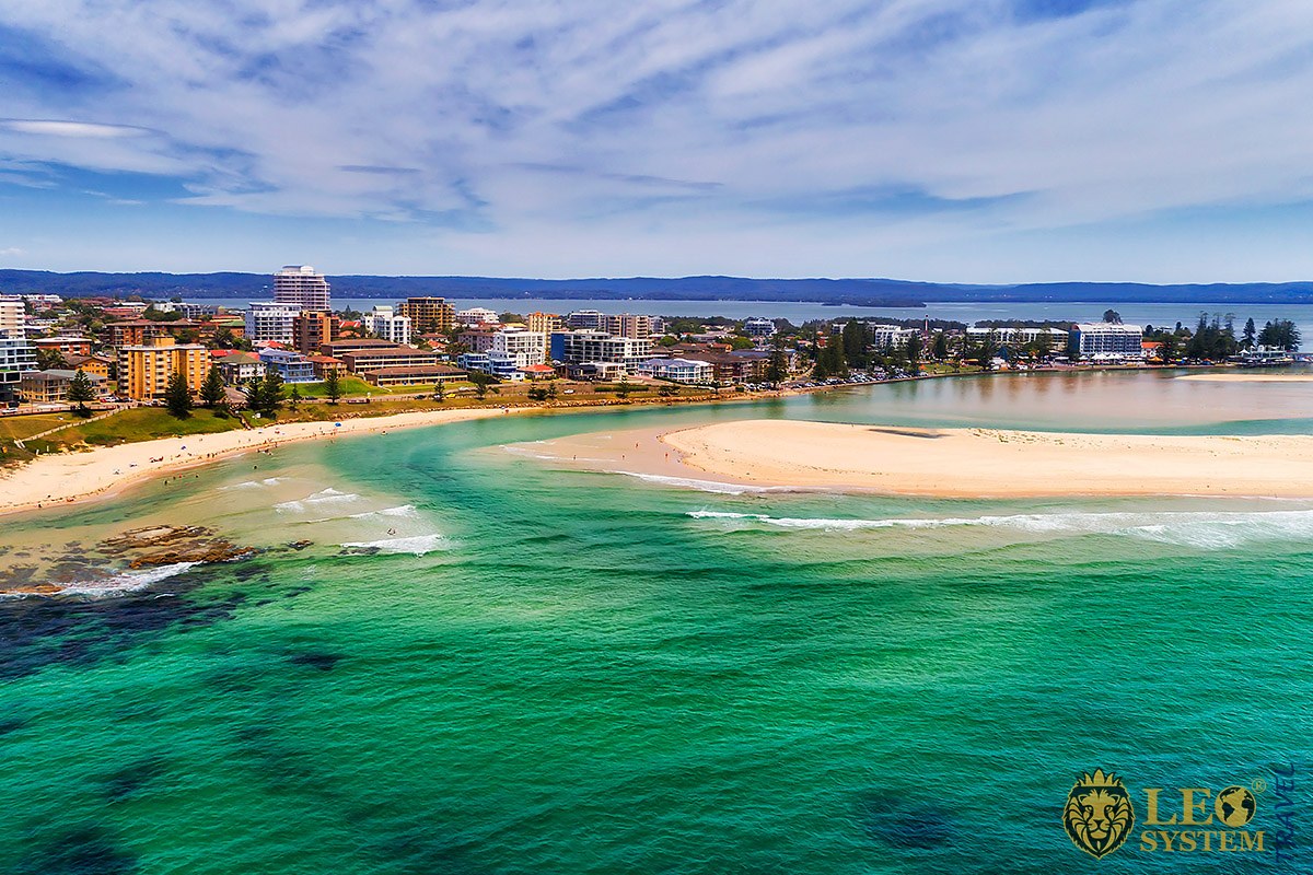 Great view of North Entrance Beach, New South Wales, Australia